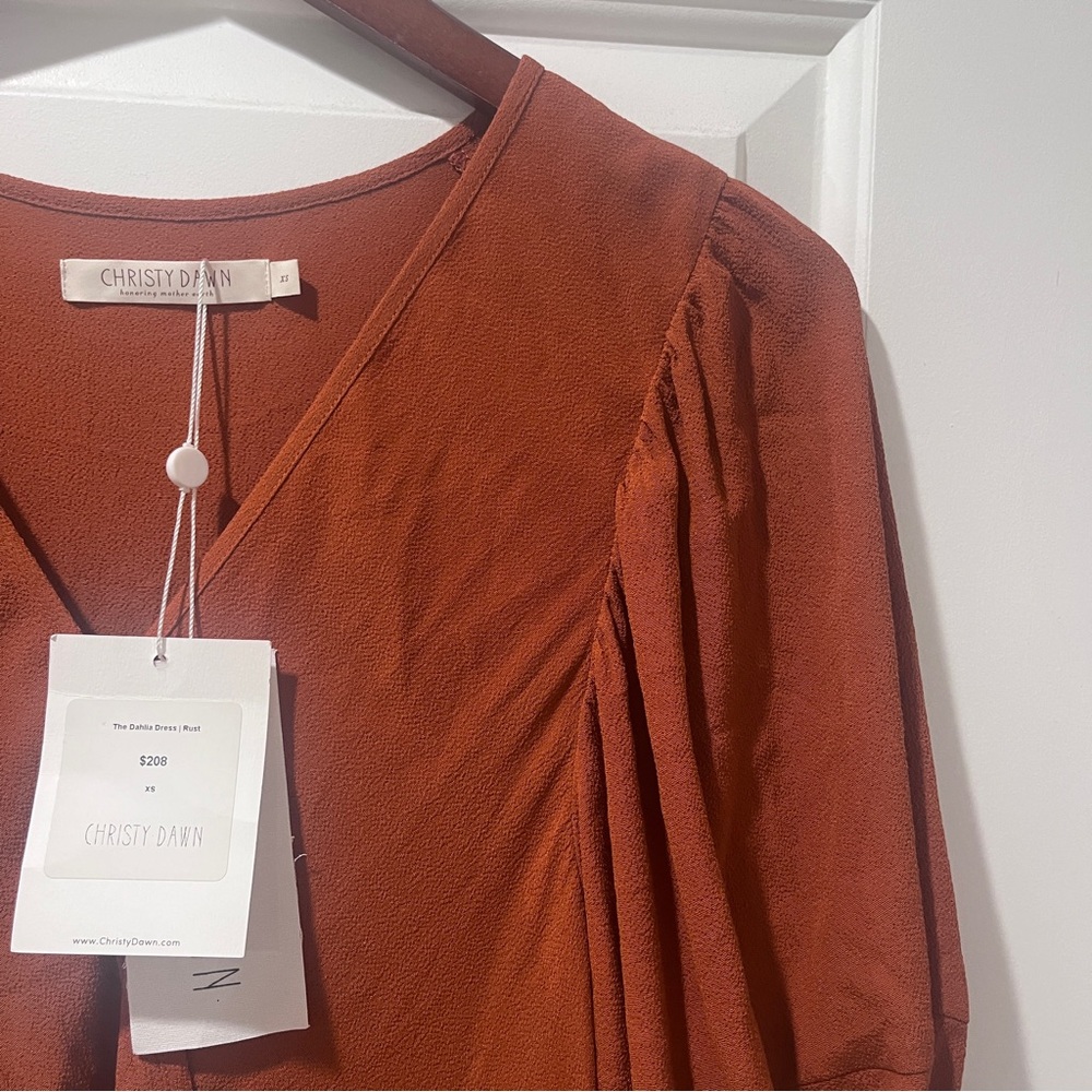 NWT Christy Dawn Dahlia Dress - XS - Rust - Picture 8 of 11